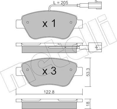 METELLI 22 0321 0 Bremseklosser