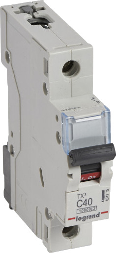 Legrand 10 stk TX³ MCB automatsikring C40 1P 1M 10/10kA