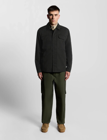 Lyle & Scott Multi Pocket Overshirt - Black - S