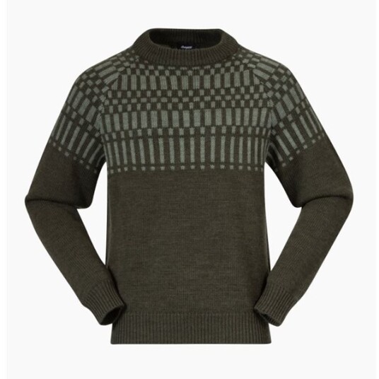 Bergans Nordmarka Merino Jumper Men Dark Green Mud/Light Green Mud XXL Bergans Nordmarka Merino Jumper Men Dark Green Mud/Light Green Mud XXL