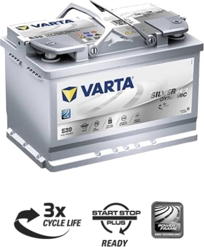 VARTA Silver Dynamic AGM Batteri 12V 70AH 760CCA +høyre A7 xEV.