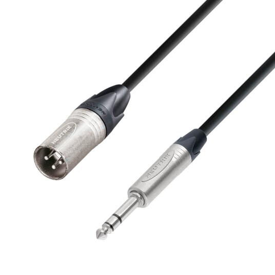 Neutrik mikrofonsignalkabel XLR Han til 6.3 mm Jack stereo 10 meter