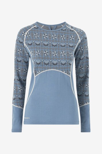 Bagheera - Undertrøye Merino Dalecarlian Top Women - Blå