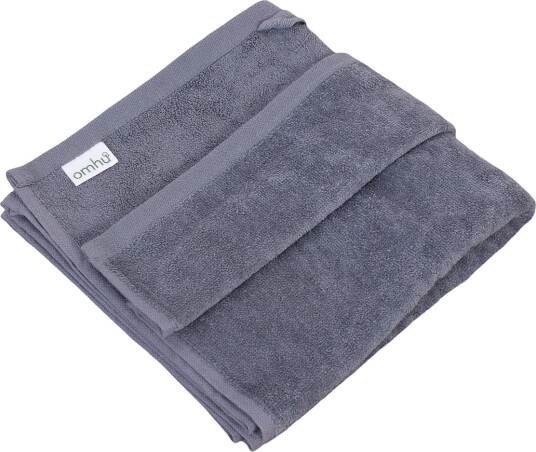 Omhu Økologisk Håndklæde   Frotté/Velour   Grey   70X140CM