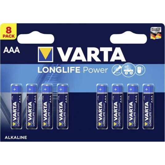 Varta High Energy Alkalisk AAA Batterier 1,5 V - 8 Stykker Varta High Energy Alkalisk AAA Batterier 1,5 V - 8 Stykker