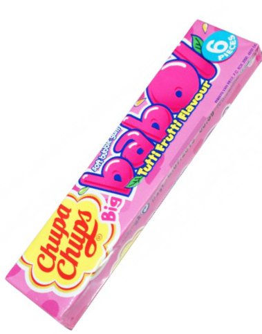6 pk Chupa Chups Babol Tyggegummi med Tuttifruttismak