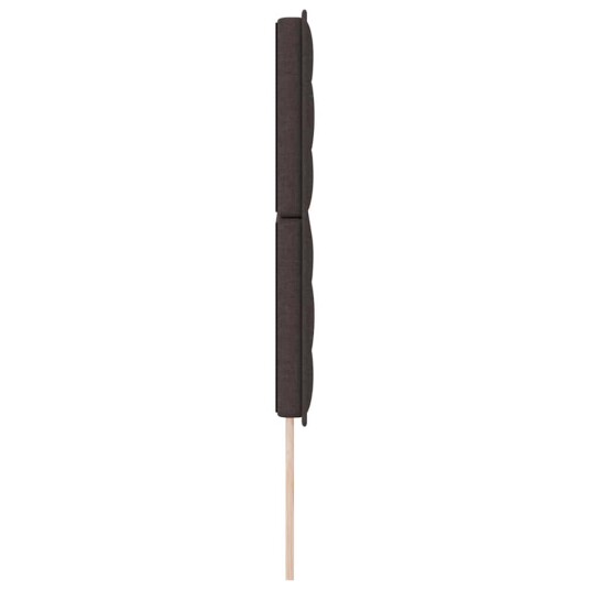 Sengegavl Linjer Design Mørk Brun 160 cm Stoff