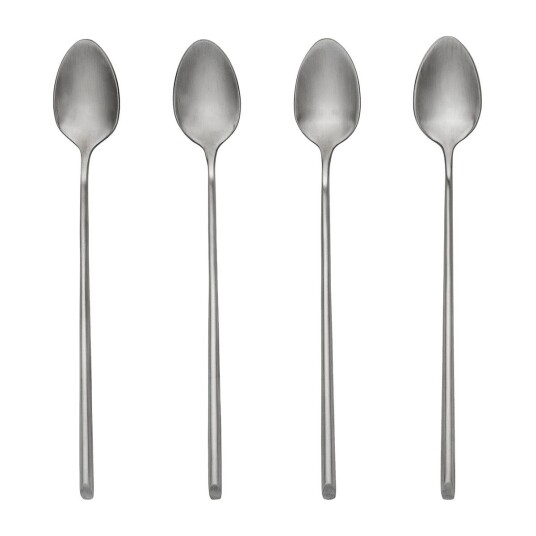 Broste Copenhagen Sletten skje lang 4-pakning Full satin forged