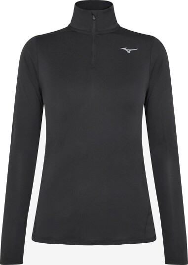 Mizuno Core Impulse Half Zip Long Sleeve Tee BLACK XS