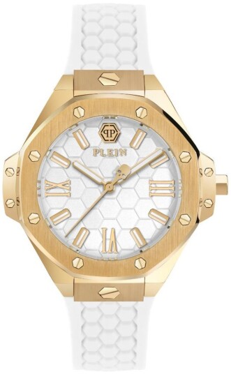 Philipp Plein Dameklokke PWBDA0224 Royal Hvit/Gummi Ø39 mm Philipp Plein Dameklokke PWBDA0224 Royal Hvit/Gummi Ø39 mm