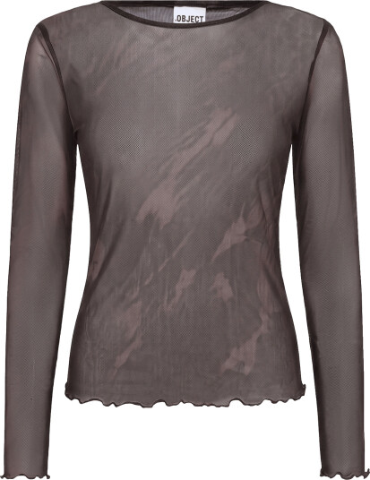Object Objnoelle Slim L/S Top 147 Brown XS