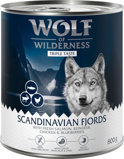 Wolf Of Wilderness Våtfôr Triple Taste Triple Taste Scandinavia 24 X 800 G