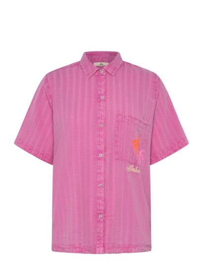 Rip Curl Hotel Malibu Embroid Shirt   Pink   M