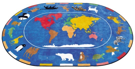 Leketeppe Dyr i verden 200 x 300cm