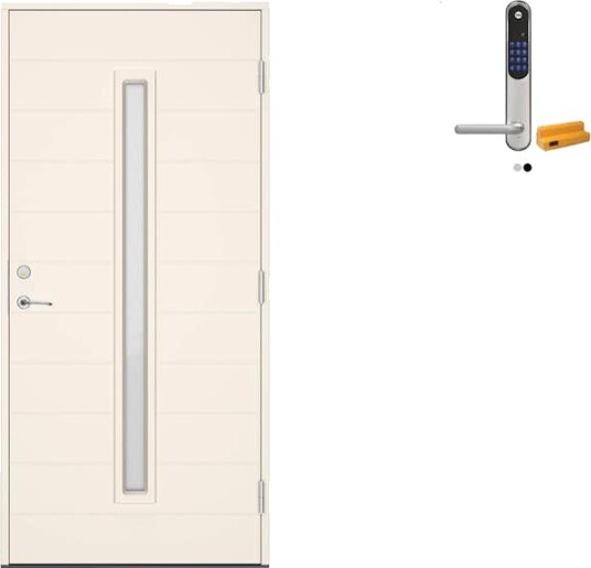 Ytterdør Swedoor Clever-Line+ Mols med Yale Doorman Classic Home