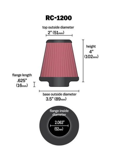 Sportluftfilter K&N Filters RC-1200 Sportluftfilter K&N Filters RC-1200