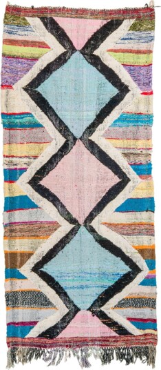 Marokkansk Boucherouite teppe 120 x 275 cm Størrelse: 120 x 275 cm