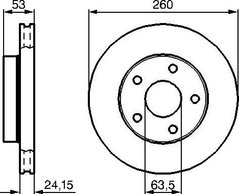 BOSCH 0 986 478 195 Bremseskive