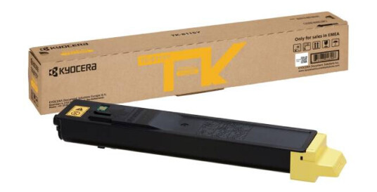 Kyocera TK-8115Y M8124 Y lasertoner - 1T02P3ANL0 Original - Gul 6000 sider