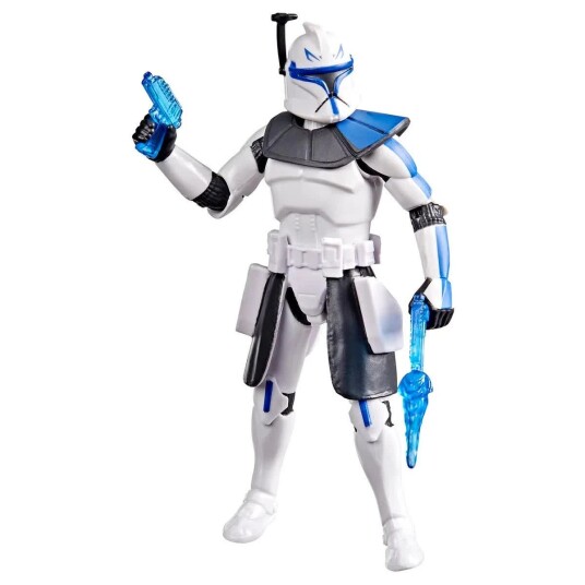 Star Wars The Clone Wars Captain Rex Actionfigur 4" 2 Blastere 14 Ledd Avtakbar Hjelm Hvit/Blå 4+ År