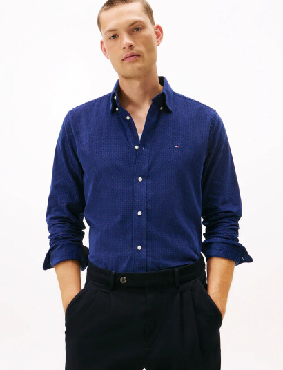 Tommy Hilfiger Corduroy Printed Shirt - Navy - S Tommy Hilfiger Corduroy Printed Shirt - Navy - S