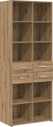 vidaXL Bokhylle Artisan eik 30 x 42,4 x 185,2 cm