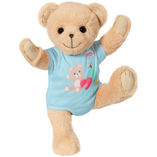 Baby Born Bjørn Plysjbamse 36cm Blå Sparkedress Baby Born Bjørn Plysjbamse 36cm Blå Sparkedress