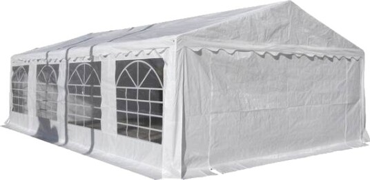 HpSchou Hagepaviljong Partytelt 5 X 8 Meter Hvit Pe