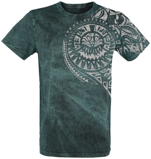 Outer Vision T-skjorte Burned Tattoo S til 4XL Herrer grønn-svart Outer Vision T-skjorte Burned Tattoo S til 4XL Herrer grønn-svart