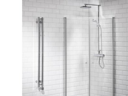Vetro Svingdør 69X200 - Justerbar Aluprofil, 6Mm Hærdet Klart Glas, Easyclean, Buet