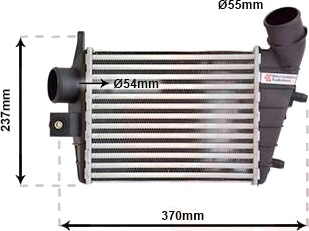 Intercooler VAN WEZEL 01004085
