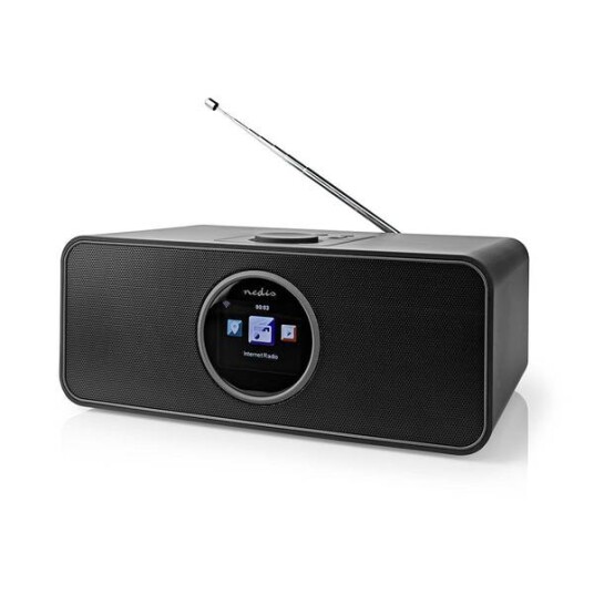 Internettradio Med Dab+ Fjernkontroll Bluetooth Klokke Alarm 42watt Nedis