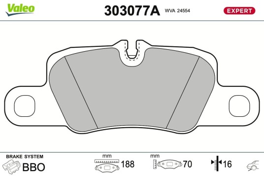 VALEO 303077A Bremseklosser