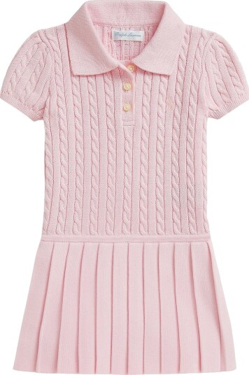 Polo Ralph Lauren Kjole Strikk/Plissé Antydning til Rosa Polo Ralph Lauren 9 12 md Kjole 74 80