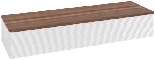 Villeroy & Boch Villeroy & Boch Antao Sideskap 160x50x26,8 cm u/lys Hvit/Valnøtt Villeroy & Boch Villeroy & Boch Antao Sideskap 160x50x26,8 cm u/lys Hvit/Valnøtt