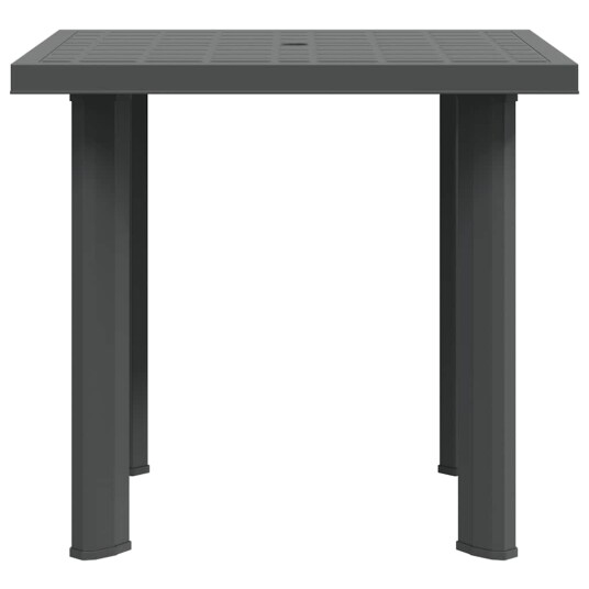 vidaXL Hagebord antrasitt 80x75x72 cm plast