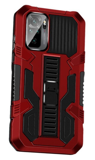 INCOVER Xiaomi Poco M5S / Redmi Note 10S Håndverker Deksel m. Diskret Kickstand - Svart / Red