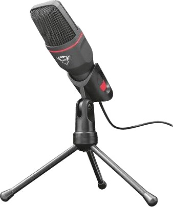 Trust GXT 212 Mico Bordmikrofon for Gaming USB, Svart/Rød