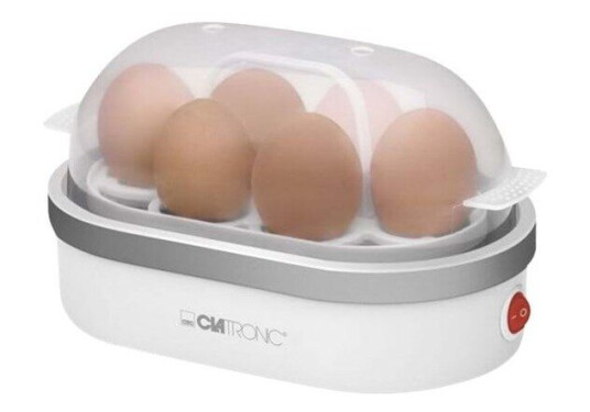 Clatronic EK 3497 Eggkoker 400W for 6 egg - Hvit/Sølv