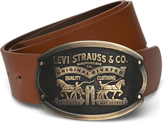 Levi"s® Billy Plaque Belt Toffee Brown 85 Levi"s® Billy Plaque Belt Toffee Brown 85