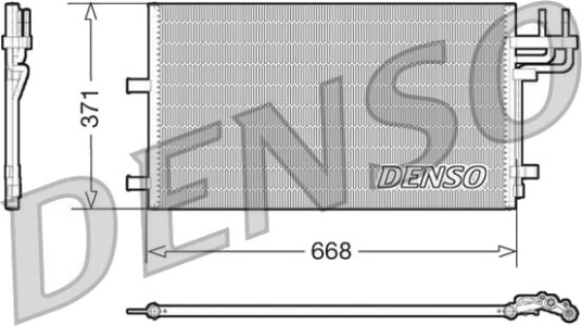 Kondensator, klimaanlegg DENSO DCN10007 Kondensator, klimaanlegg DENSO DCN10007