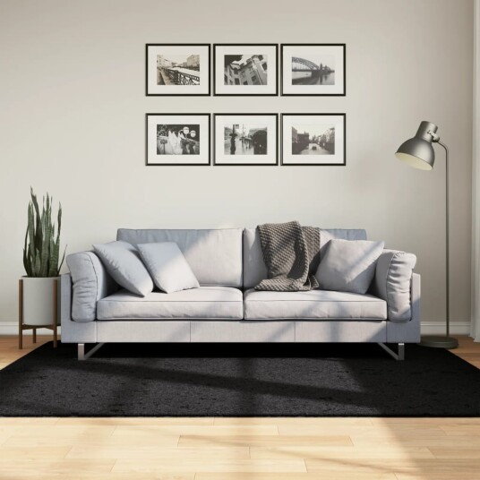Teppe OVIEDO kort luv svart 140x200 cm 8721012231580