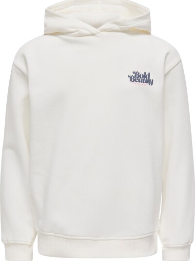 Kids Only Koghollylife L/S Printed Hoodie Swt   Cream   158 164