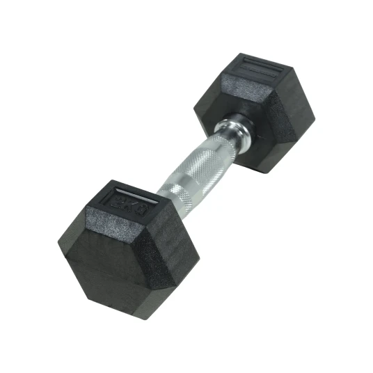 Crossmaxx Hexagon Manual 2,5 kg Laget av støpejern belagt med gummi   Riflet håndtak for godt grep   For crossfit og styrketrening