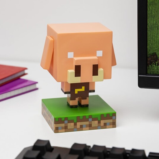 Paladone Minecraft Piglin Lampe 12 cm - Dekorativ Gadget med Varmt Lys Paladone Minecraft Piglin Lampe 12 cm - Dekorativ Gadget med Varmt Lys