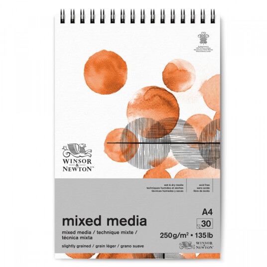 Winsor & Newton Mixed Media Spiralblokk A4 250g Winsor & Newton Mixed Media Spiralblokk A4 250g