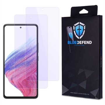 BlueDefend Samsung Galaxy A53 5G Anti Blue Light Skjermbeskyttere Beskyttelsesglass 2 stk.