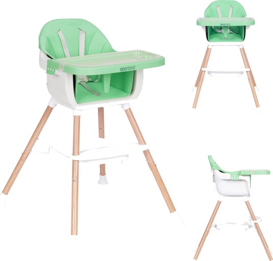 Spisestol 2-i-1 ECOTOYS Grønn