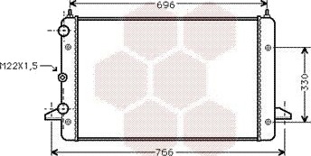 VAN WEZEL 58002135 Radiator motorkjøling VAN WEZEL 58002135 Radiator motorkjøling