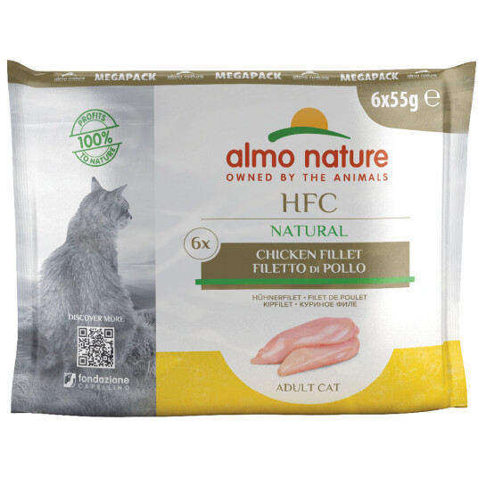 Almo Nature Hfc Økonomipakke: Pouch 12 X 55 G Kyllingfilet
